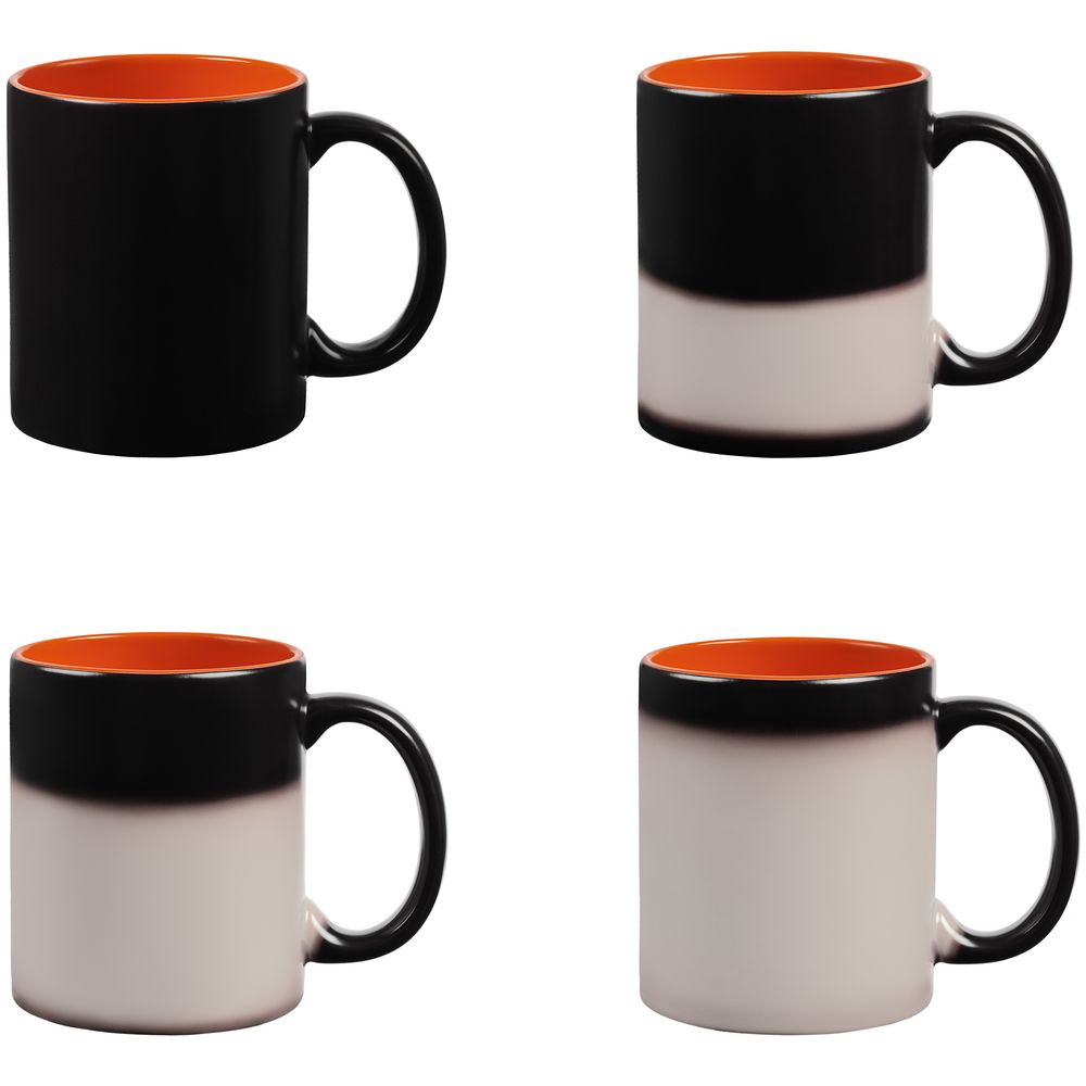 Набор из 6 кружек-хамелеонов On Display, оранжево-черный Набор из 6 кружек-хамелеонов On Display, оранжево-черный