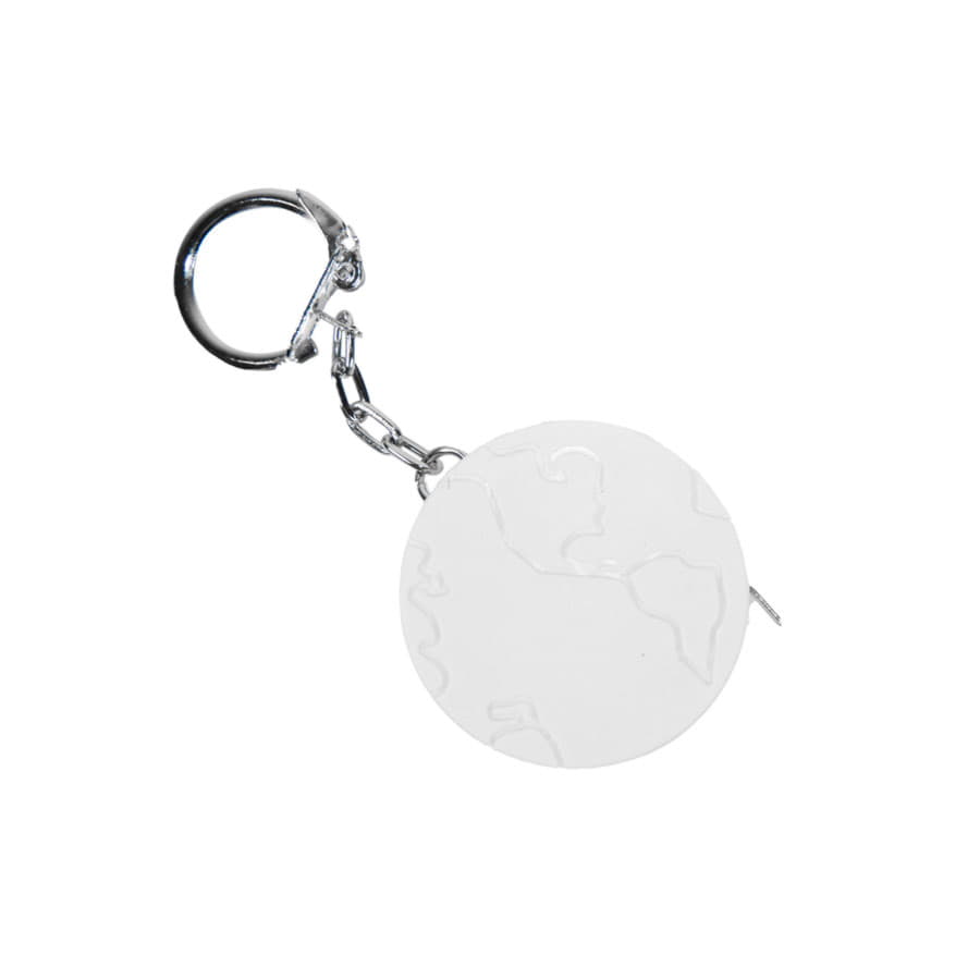 Брелок-рулетка  "Земля" (1 м); D=4 см; H=1,4 см; пластик