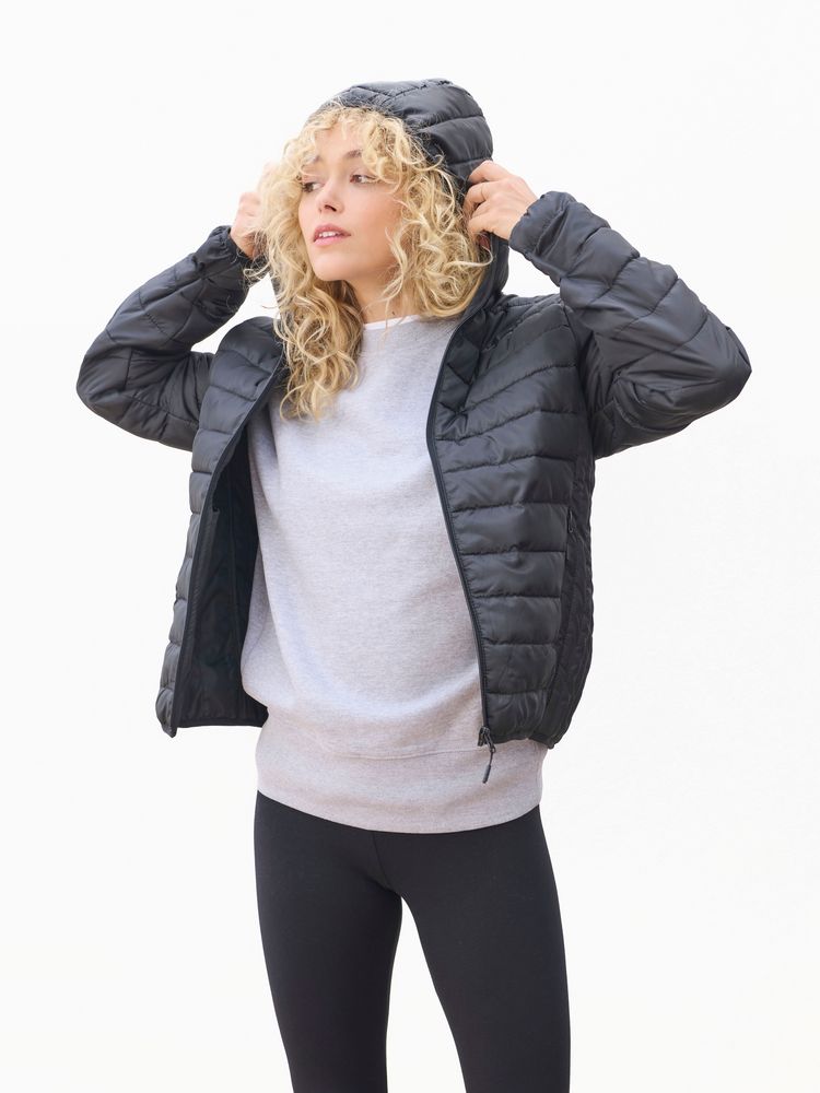 Куртка с капюшоном женская Stream Women, черная, размер S