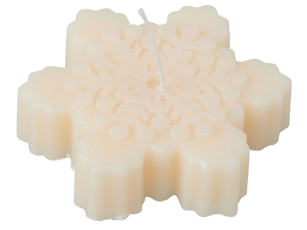 Свеча "Снежинка", молочный