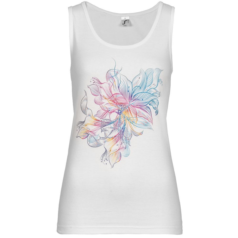 Майка женская Vibrance, белая, размер S