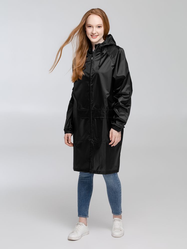 Дождевик с карманами «Плащ, плащ», черный, размер XL Дождевик с карманами «Плащ, плащ», черный, размер XL