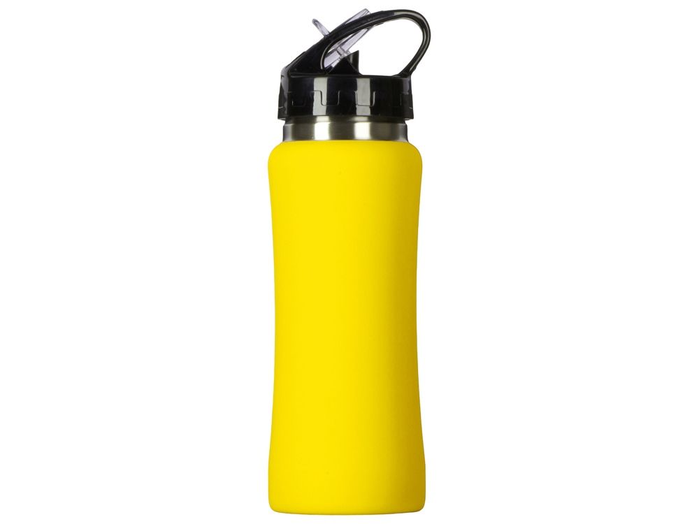 Бутылка для воды "Bottle C1", сталь, soft touch, 600 мл, желтый