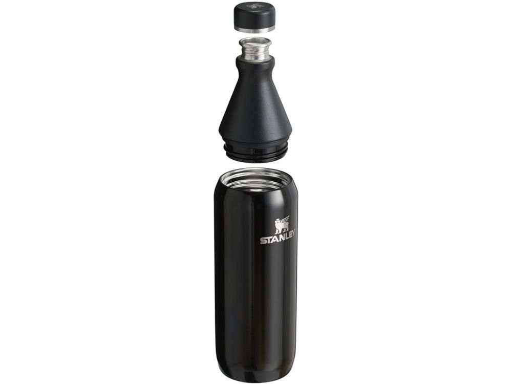 Бутылка для воды Stanley All Day Slim объемом 600 мл - черный глянцевый