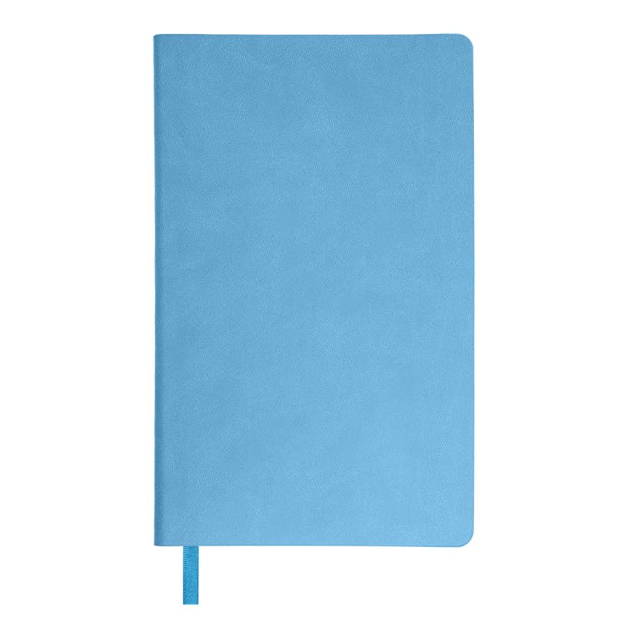 Бизнес-блокнот "Funky", 130*210 мм, голубой,  зеленый форзац, мягкая обложка, блок-линейка