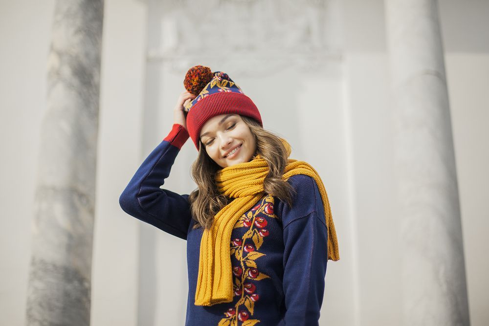 Джемпер Брусника, синий, размер XS