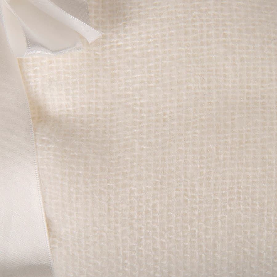 Плед "MOHAIR",  белый,  130х150 см; акрил,  