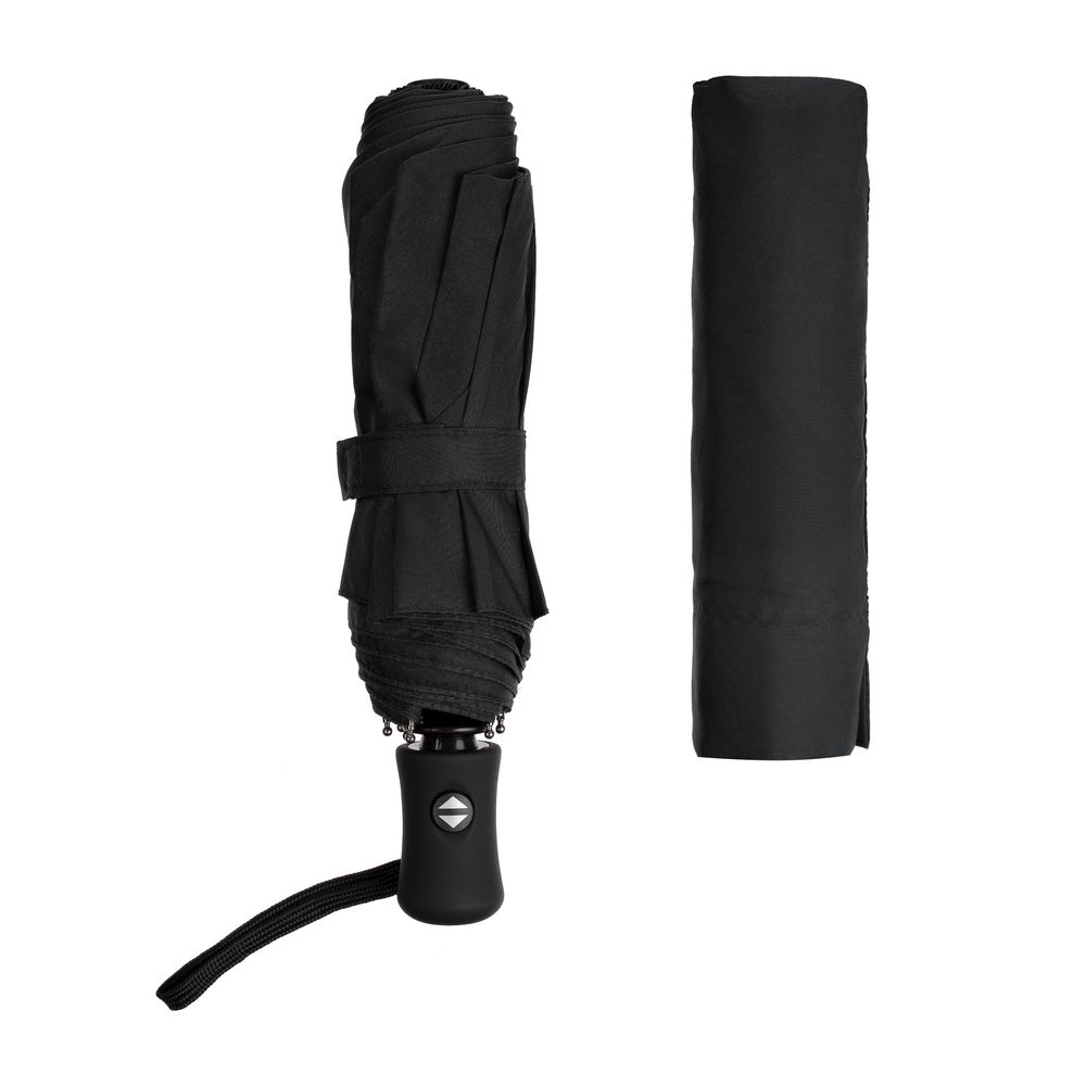 Зонт складной Monsoon, черный Зонт складной Monsoon, черный