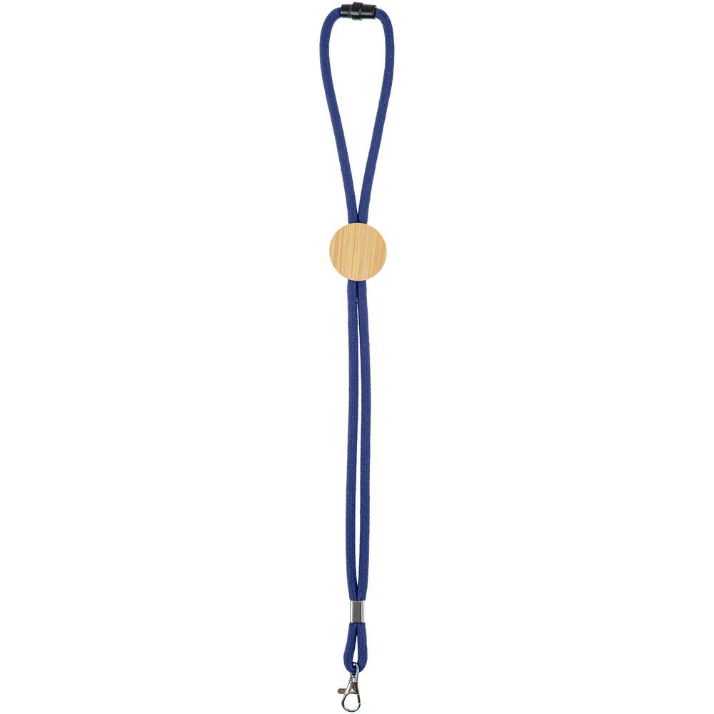 Шнурок для бейджа Tube Wood, синий