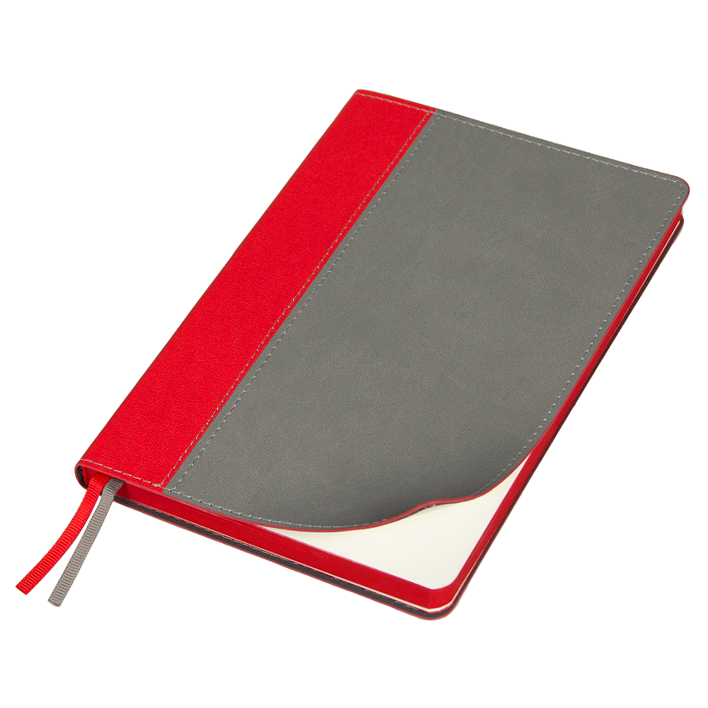 Ежедневник Flexy Viva Latte Sand Color A5, серый с красным, недатированный