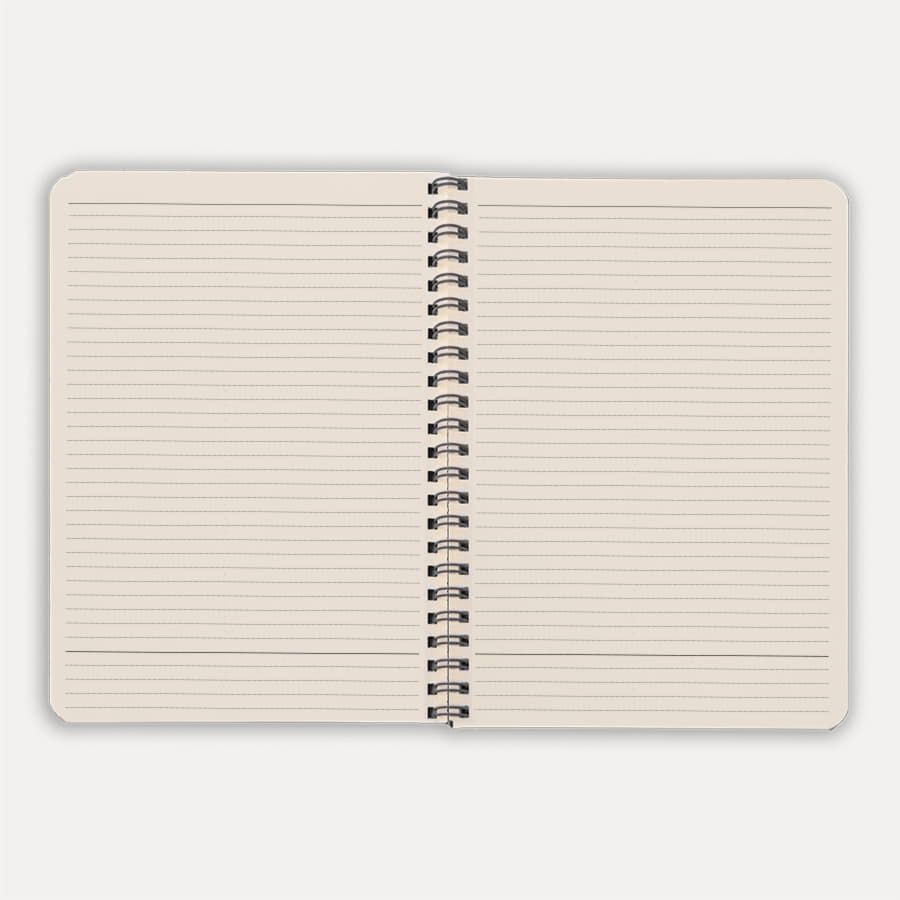 Блокнот на двойной пружине HELIX, 143 х 205 мм, черный, блок в линейку