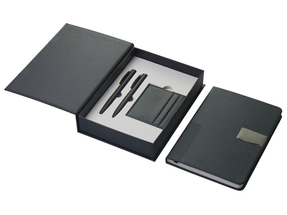 Подарочный набор «Goethe» с блокнотом А5, 2-мя ручками и картхолдером