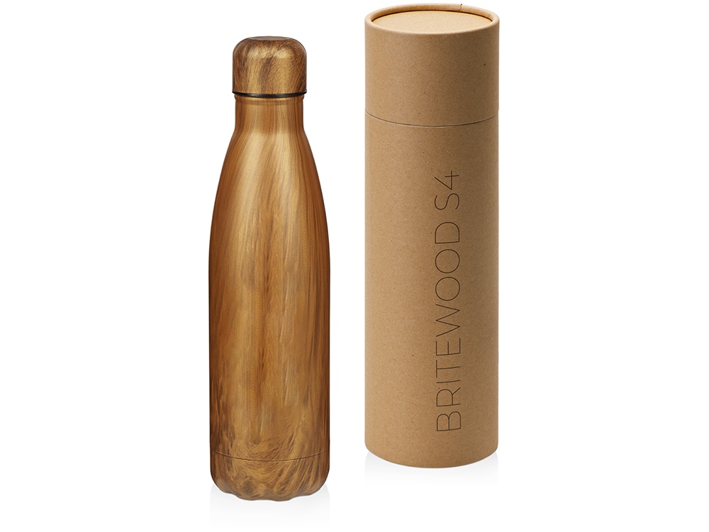 Вакуумная термобутылка «Britewood S4», 500 мл, крафтовый тубус