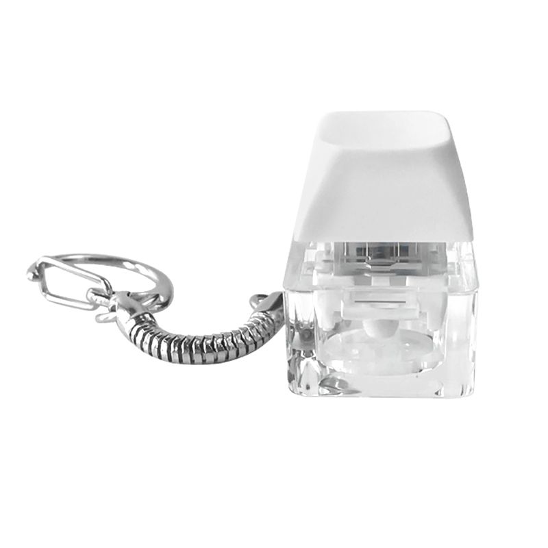 Брелок PUSH ME с LED подсветкой, Белый