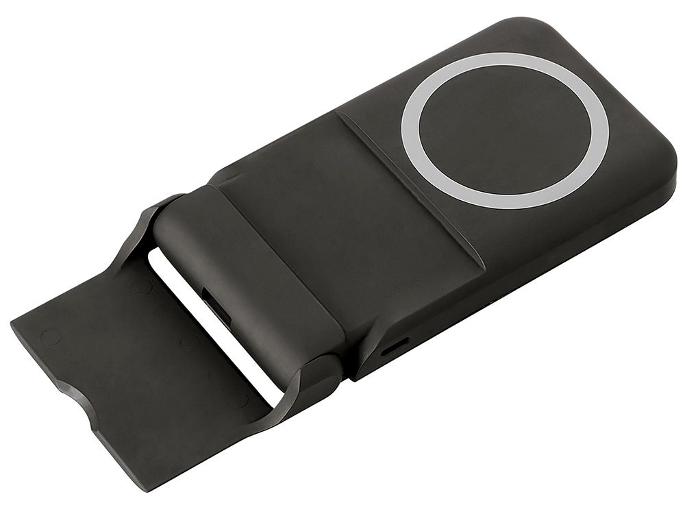 Беспроводной внешний аккумулятор с подсветкой лого и подставкой «Magflash», 10000 мАч, 15 Вт