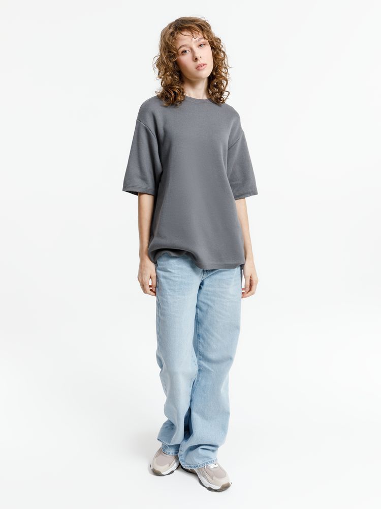 Джемпер с коротким рукавом Siluetti Volumica, серый, размер XS/S