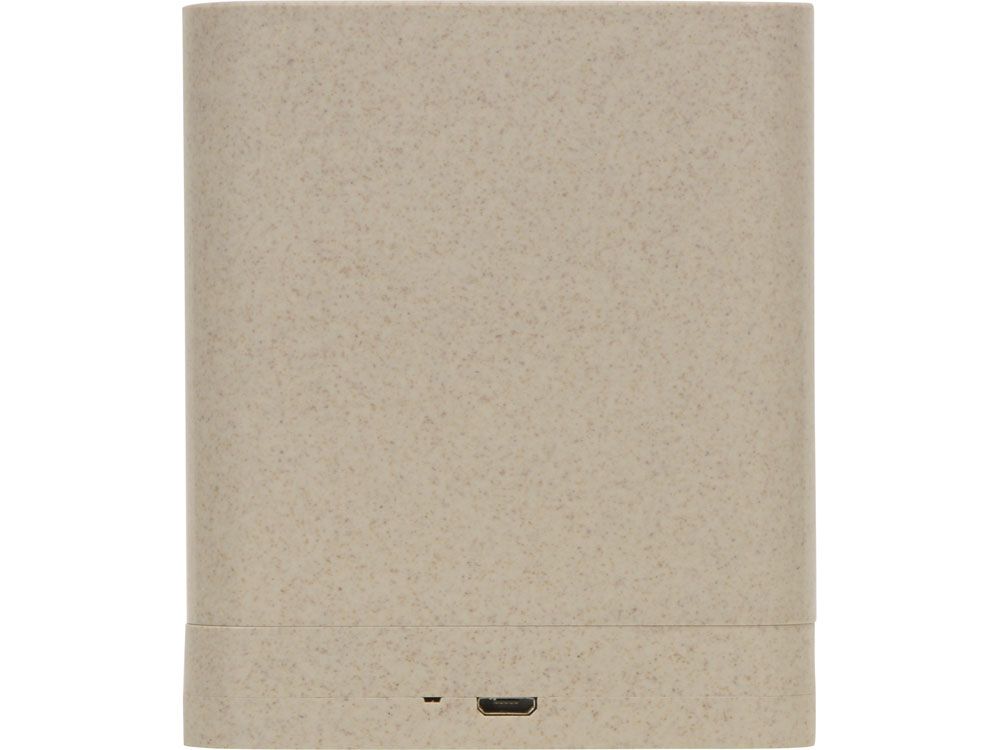 Настольный органайзер Cubic из пшеничного волокна с функцией беспроводной зарядки и выходами USB