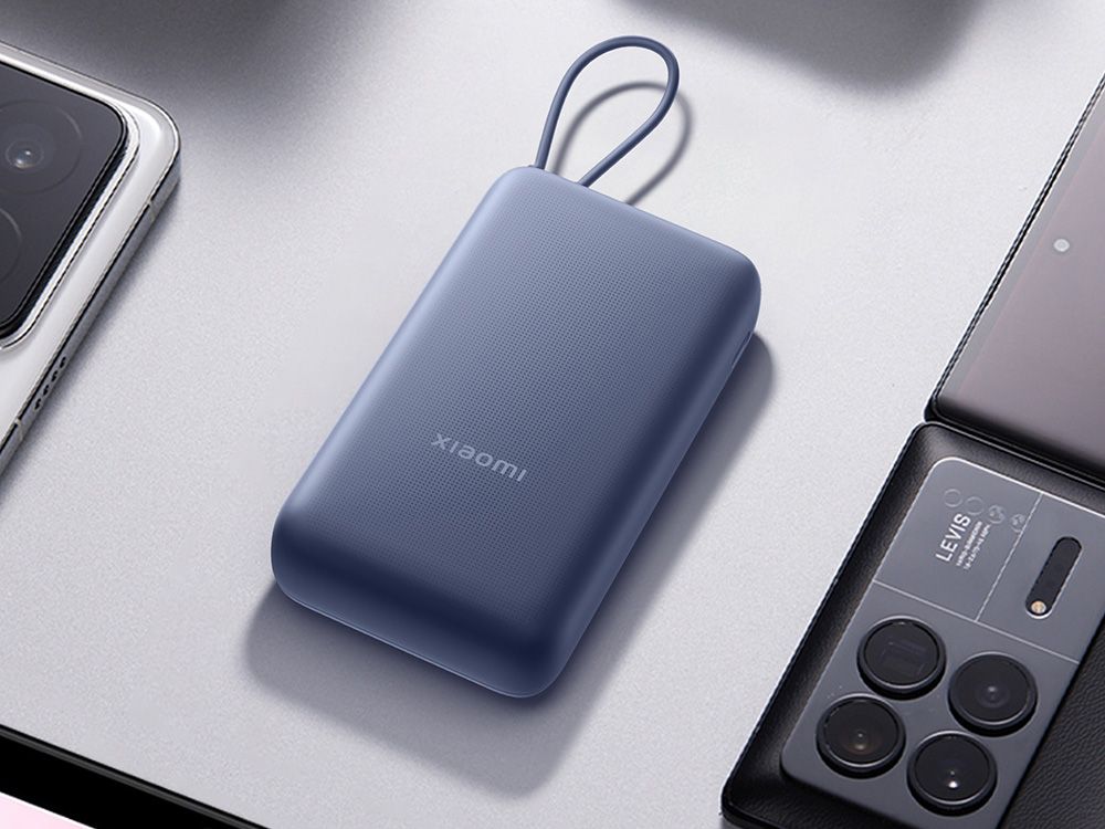 Внешний аккумулятор со встроенным кабелем Xiaomi 33W Power Bank 20000mAh (Integrated Cable) Blue GL