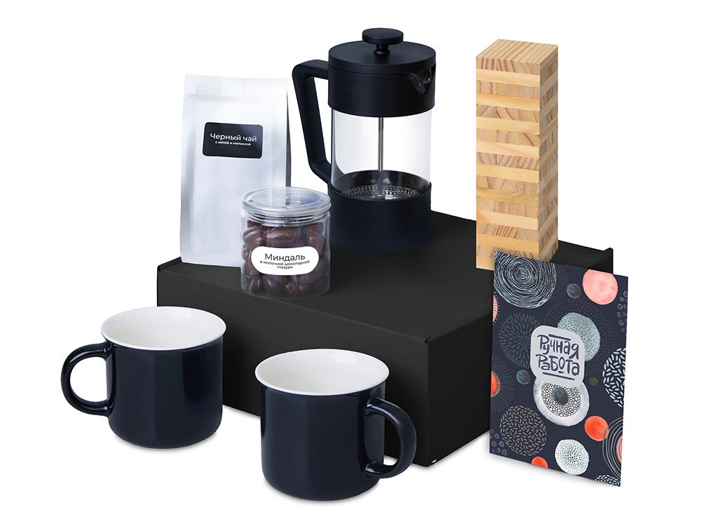 Подарочный набор «Re:y. Together»  с френчпрессом, кружками и дженгой