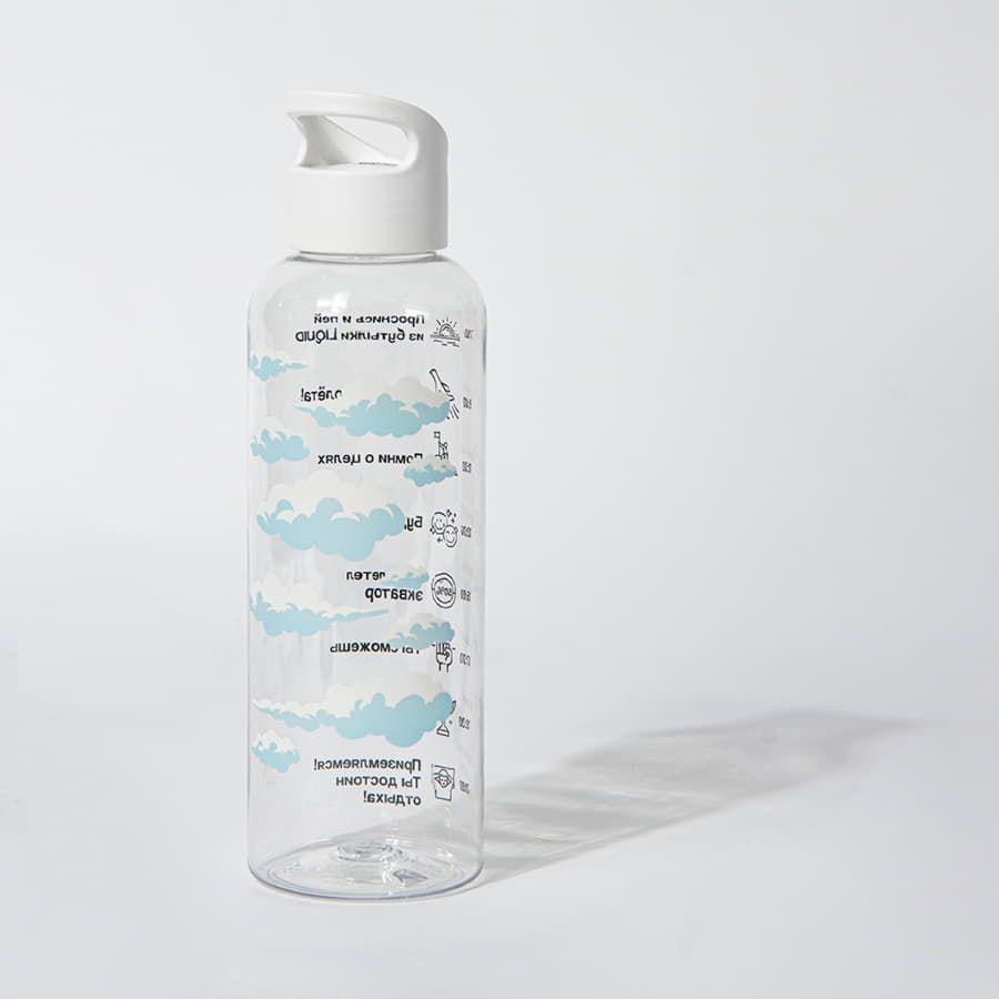 Бутылка для воды LIQUID, 500 мл; 22х6,5см, зеленый, пластик rPET