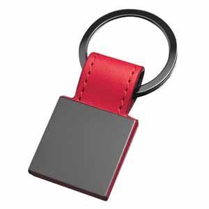 Брелок  "Магия черного" квадратный; красный; 7,3х3 см; металл, иск. кожа