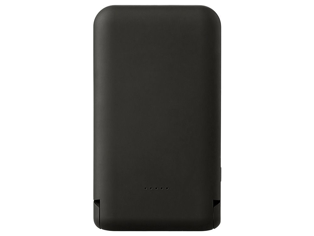 Беспроводной внешний аккумулятор с подсветкой лого и подставкой «Magflash», 10000 мАч, 15 Вт, черный