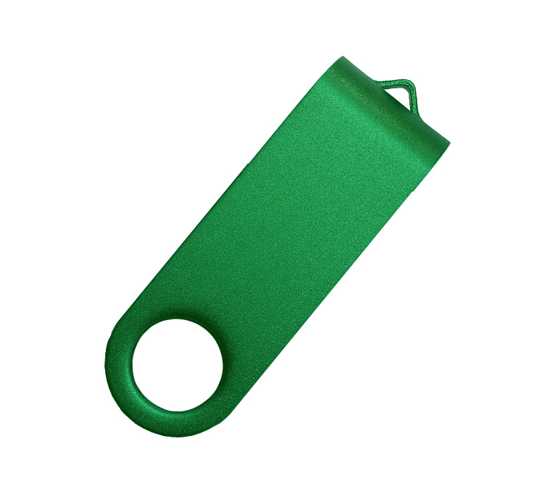 Скоба для флеш накопителя Twister, металл, зеленый 348
