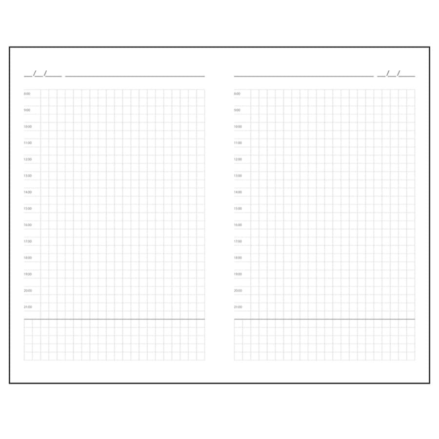 Ежедневник недатированный SIMPLY FLEX, А5,  голубой, кремовый блок, в клетку