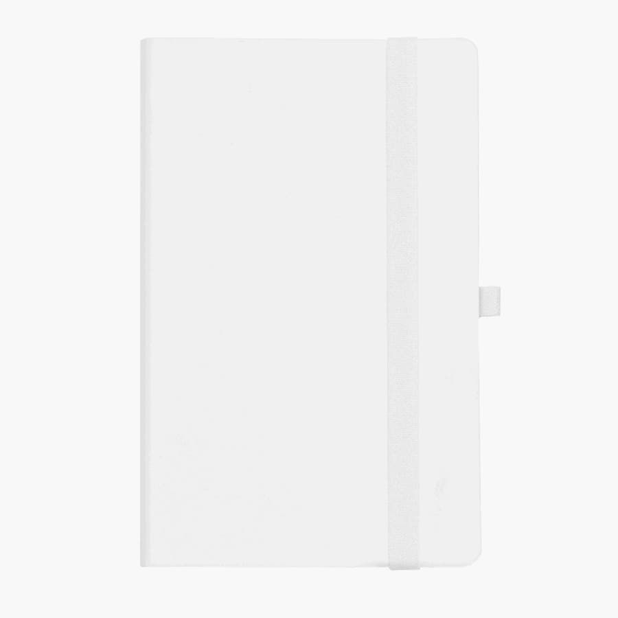 Бизнес-блокнот "Gracy", 130х210 мм, белый, кремовая бумага, гибкая обложка, в линейку, на резинке