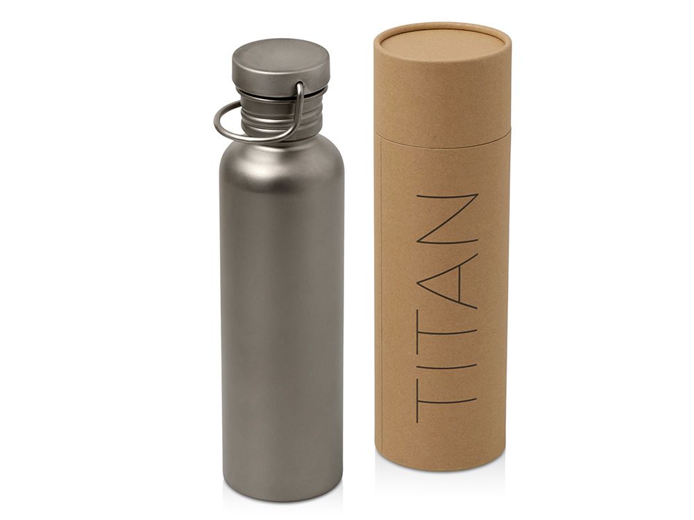 Бутылка для воды из титана "Titan", 750ml, темно-серый