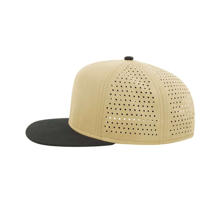 Бейсболка "Bank", 6 клиньев, бежевый/черный, 100% полиэстер 90 г/м2        