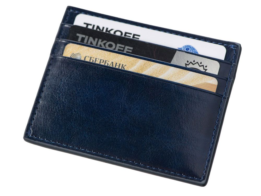 Картхолдер для 6 пластиковых карт с RFID-защитой "Fabrizio", синий