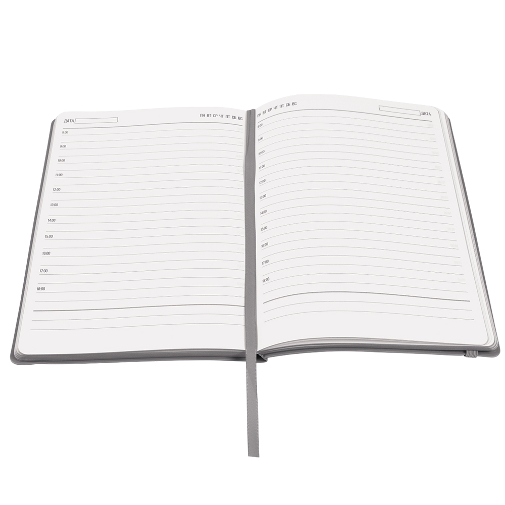 Ежедневник A5 недатированный Dante в мягком переплёте софт-тач, серый