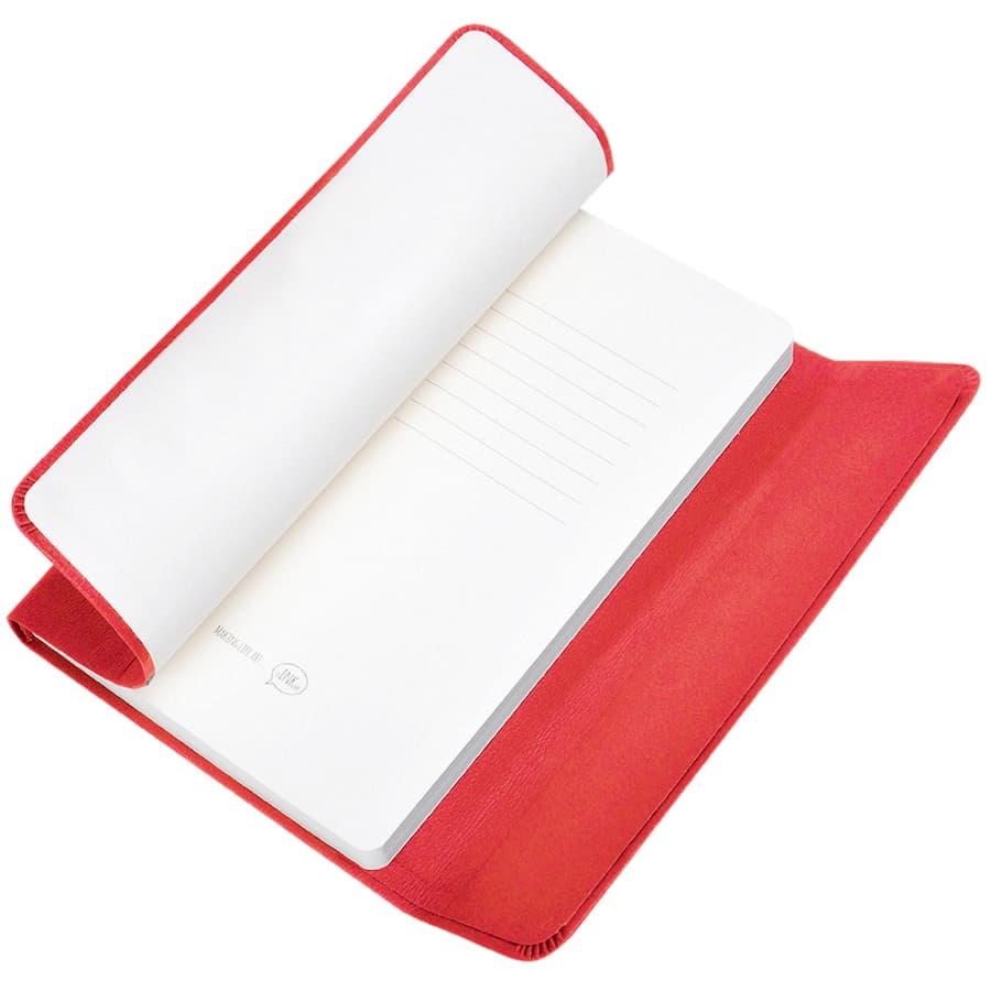 Бизнес-блокнот "Creative", 130*210 мм,  красный, на магнитах, нелинованный блок, тиснение