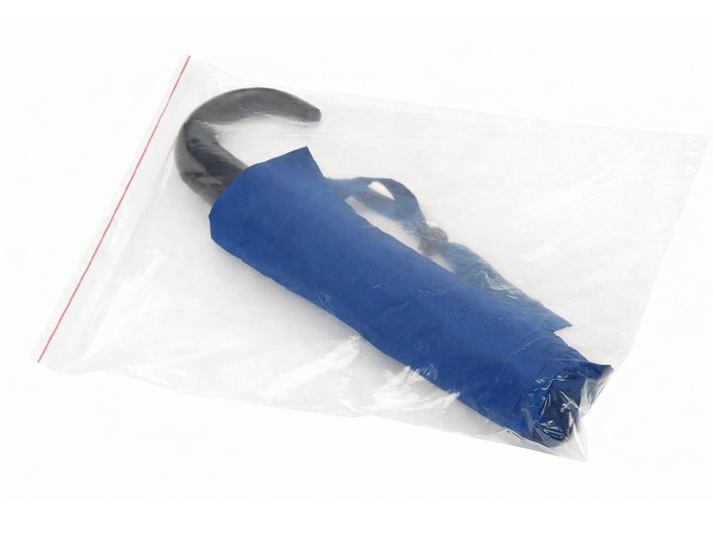 Складной зонт полуавтоматический, синий