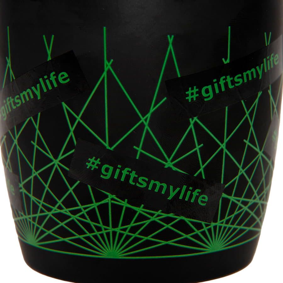 Кружка INTRO, черный с голубым, 350 мл, керамика