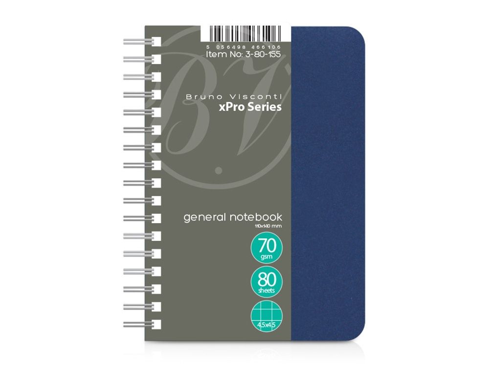 Бизнес - блокнот А6 (99 х 139 мм.) "xPro" 80 л., синий