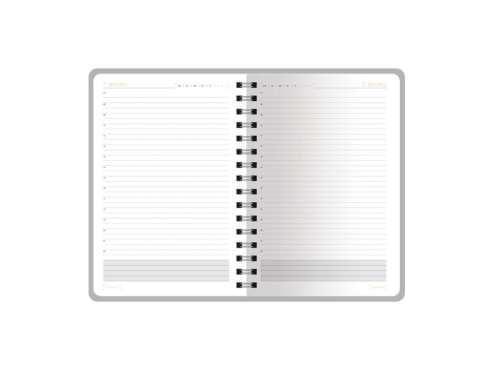 Ежедневник полудатированный А5 "Orbit", черный