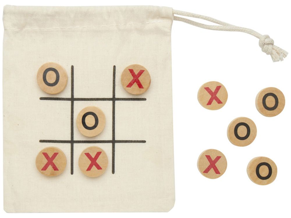 Деревянная игра в крестики-нолики в мешочке «Whorl»