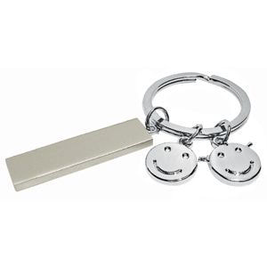 Брелок  "Мальчик и девочка"; 8,1х1,15х0,35 см; металл