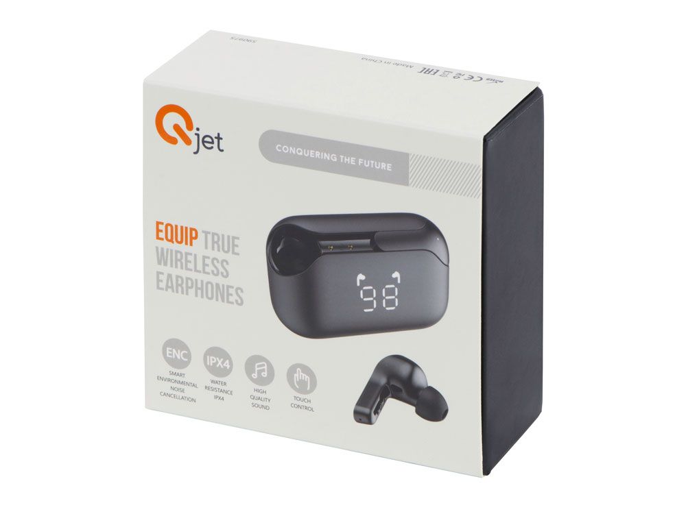 Беспроводные наушники TWS с ENC "Equip", IPX4, черный