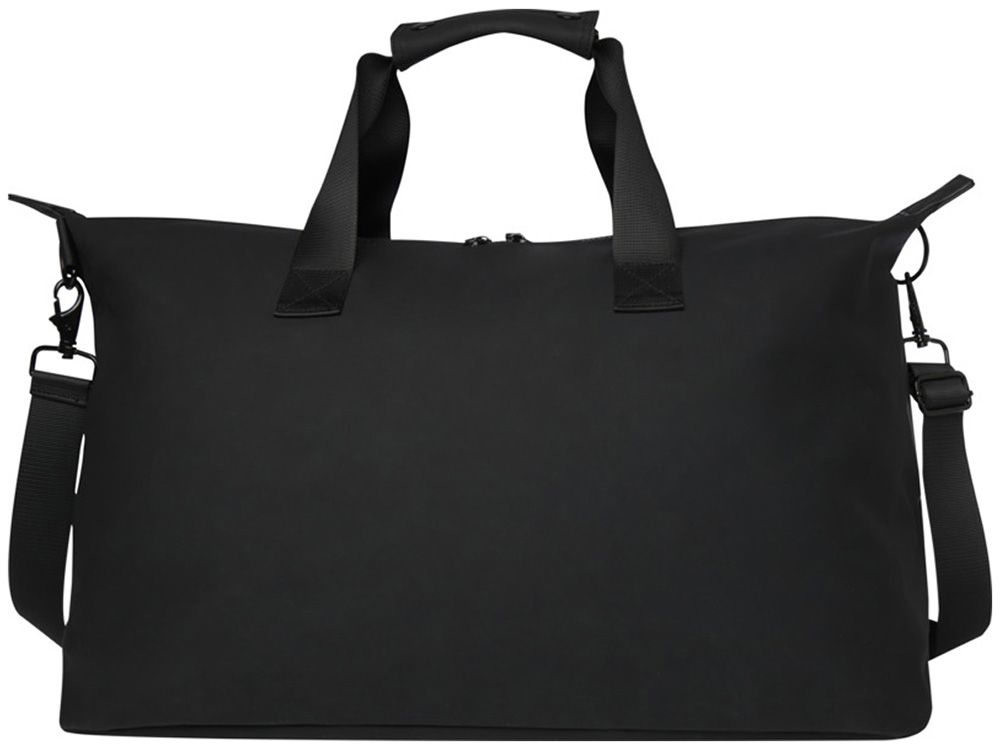 Спортивная сумка для ноутбука с диагональю экрана 15,6 дюйма Turner, изготовленная из переработанных материалов согласно стандарту GRS - сплошной черный