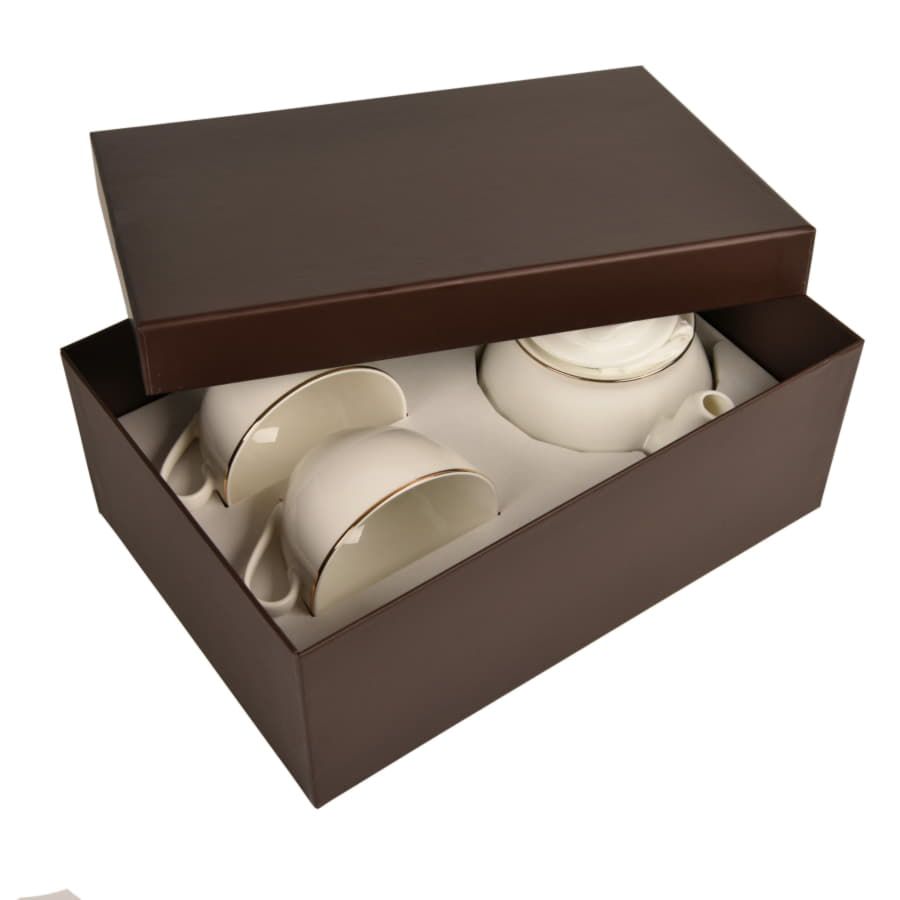 Набор "Goldi":две чайных пары и чайник в подарочной упаковке,220 мл и 600 мл,фарфор