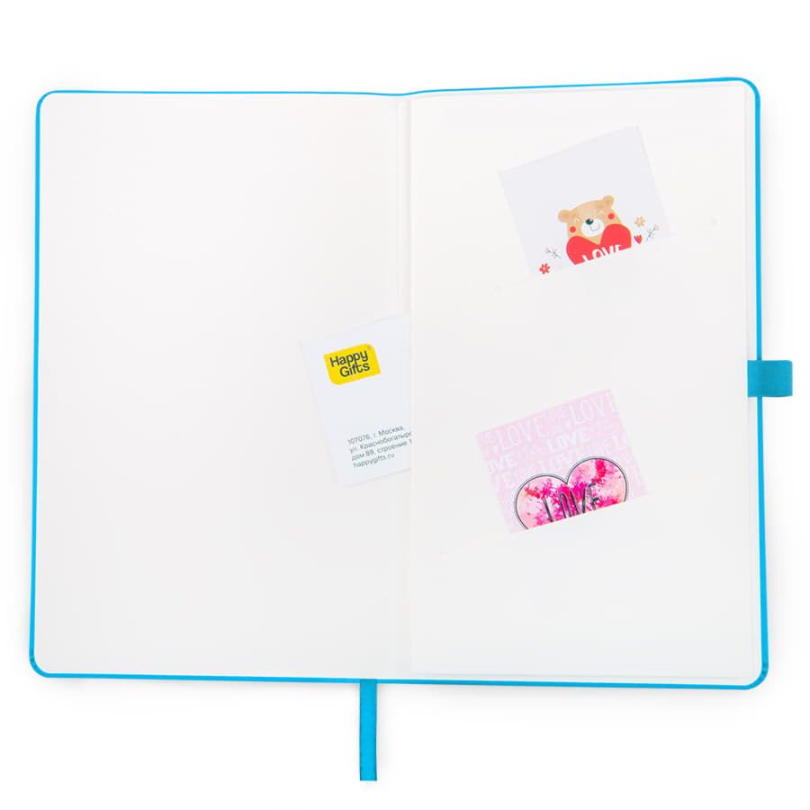 Бизнес-блокнот А5 FLIPPY, голубой, твердая обложка, в линейку