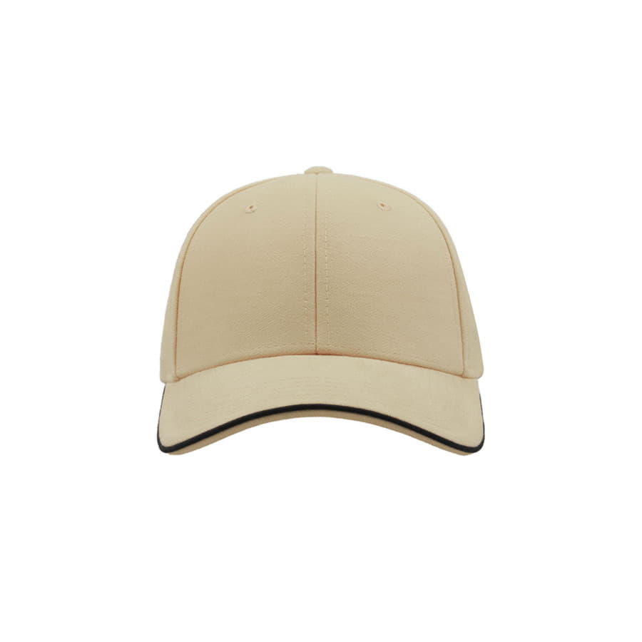 Бейсболка "PIPING SANDWICH", 6 клиньев, металлическая застежка,  натуральный; 100% хлопок, 320 г/м2