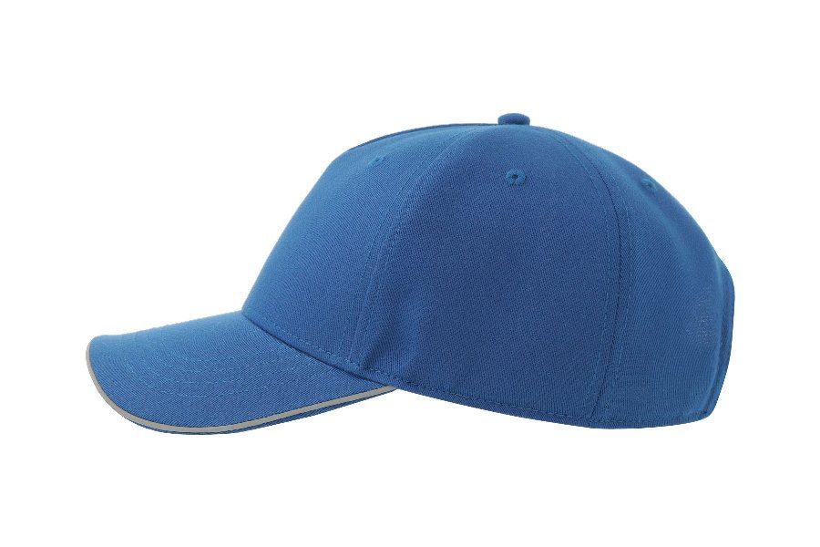 Бейсболка REFLECT-S, 5 клиньев, синий, 100% переработанный полиэстер, 200 г/м2, металлическая застежка