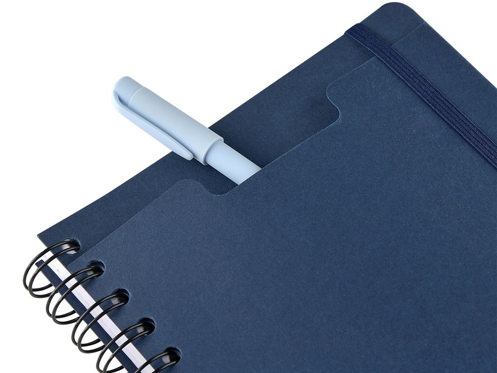 Ежедневник недатированный на гребне А5 "Pragmatic", темно-синий