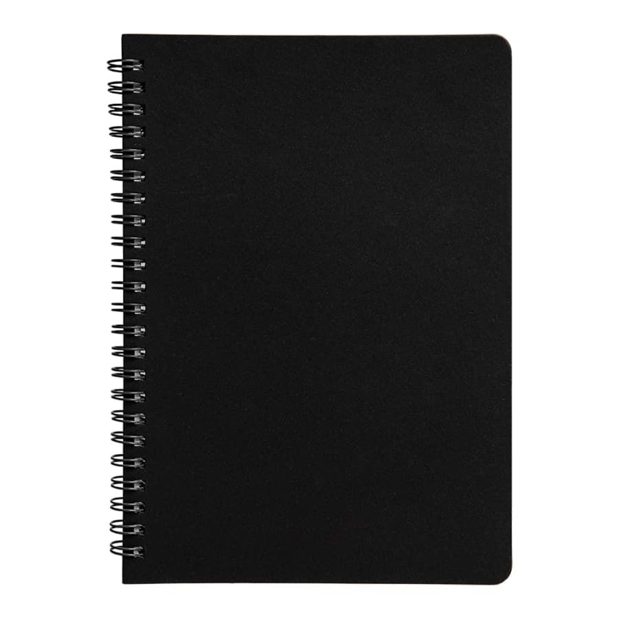 Блокнот на двойной пружине HELIX, 143 х 205 мм, черный, блок в линейку