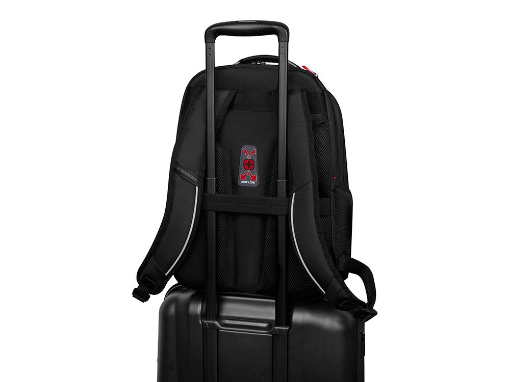 Рюкзак WENGER ALTAIR 15.6", черный, переработанный ПЭТ/Полиэстер, 32х21х44 см, 22 л.