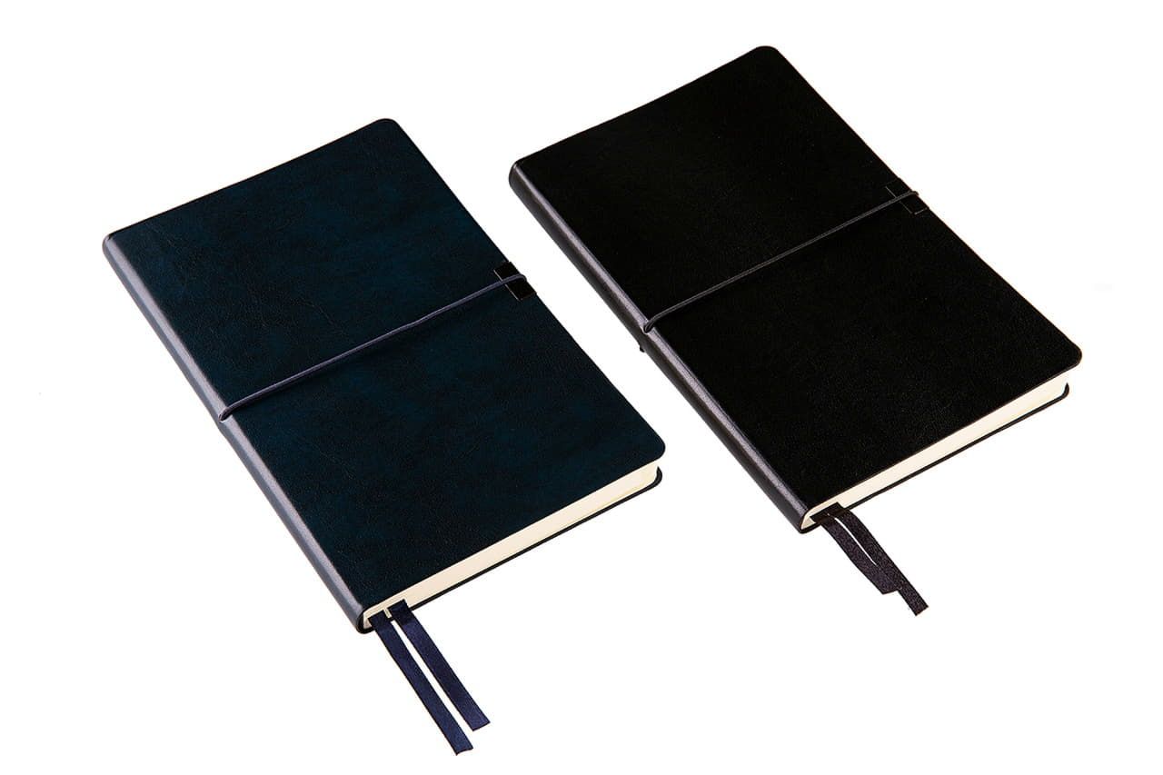 Ежедневник недатированный Save , A5, темно-синий,  рециклированная кожа, кремовый блок, подарочная коробка